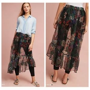 Maeve floral sheer meena skirted leggings